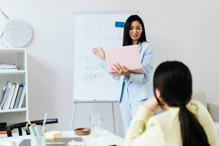 Women Presenting Results at Work